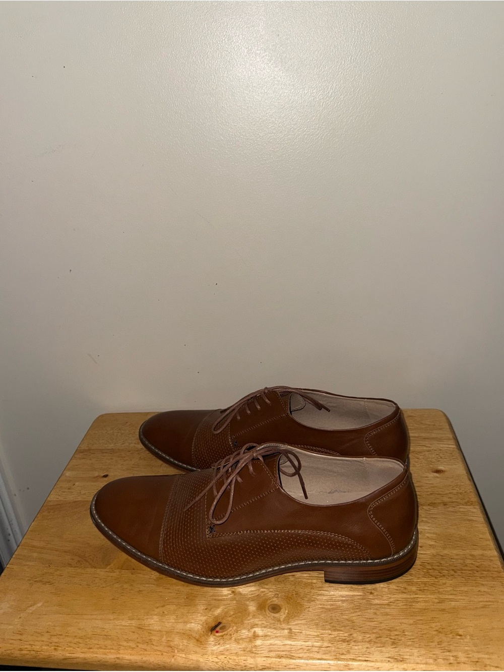 Men’s size 11.5 Steve Madden Brown leather lace up shoes #formal. No box
